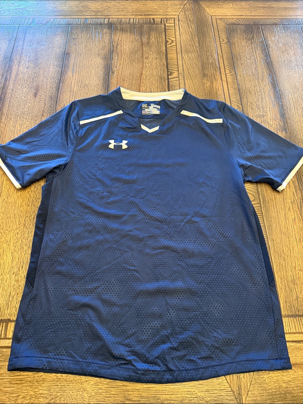 Under Armour Navy and White Youth Athletic Jersey